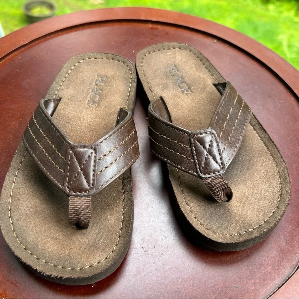 Brown Flip Flops | Size 9/10 Toddler Boy | Just Like Dad Vacation Sandals